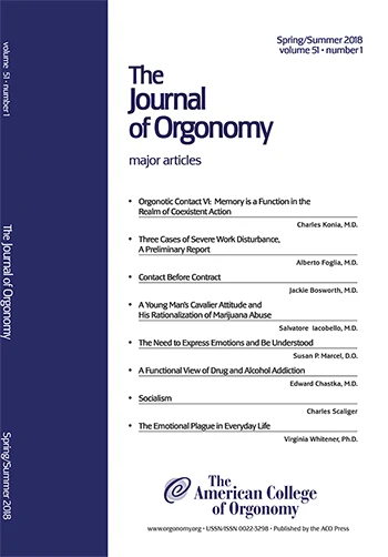 Indice di un numero di The Journal of Orgonomy